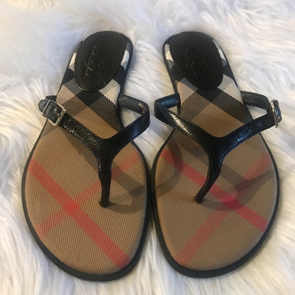 Burberry Shoes - Burberry Thong Flip Flops Size 6.5!!!